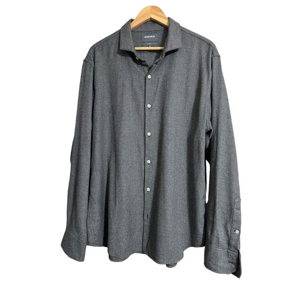 Bonobos Button Down Textured Gray Slim Fit XL - Picture 1 of 3